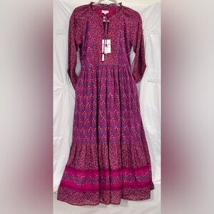 NWT Anthropology ROLLER RABBIT Augusta Floral Print Maxi Dress XS
